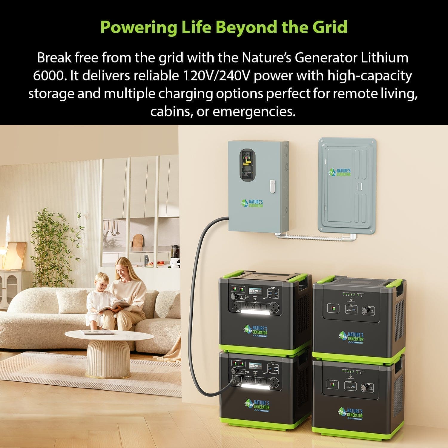 Nature's Generator Lithium 6000 Power Station