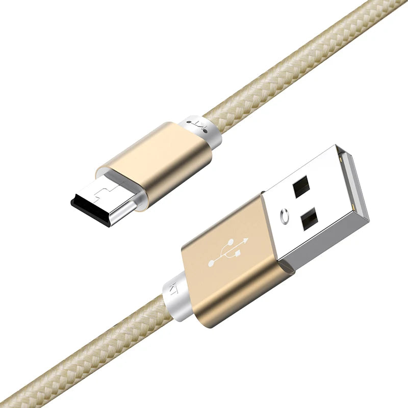 NNBILI 2M/1.5M/1M/0.25M Mini USB Cable Mini USB to USB Fast Data Charger Cable for MP3 MP4 Player Car DVR GPS Digital Camera HDD