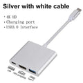 USB-C To HDMI-compatible 3 In 1 Cable Converter USB 3.0 Type C To HDTV 4K USB 3.0 Adapter Cable For Laptop Huawei iPad Macbook